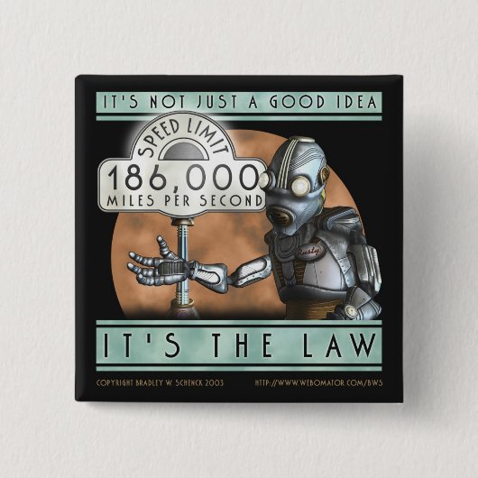 宇宙の士官候補生の正方形ボタン 缶バッジ (正面)