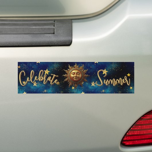 宇宙の夏 夏を祝おう  バンパーステッカー (車上)