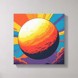 宇宙の夕焼けの張りキャンバス キャンバスプリント