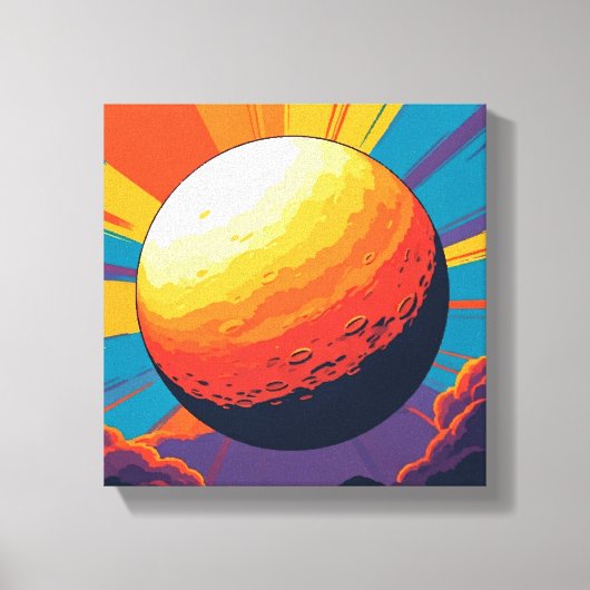 宇宙の夕焼けの張りキャンバス キャンバスプリント (正面)