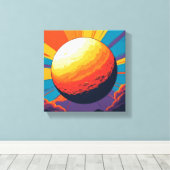宇宙の夕焼けの張りキャンバス キャンバスプリント (インサイチュ (ウッドフロア))