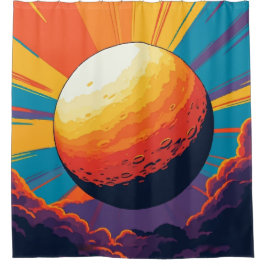 宇宙の夕焼けシャワーカーテン シャワーカーテン
