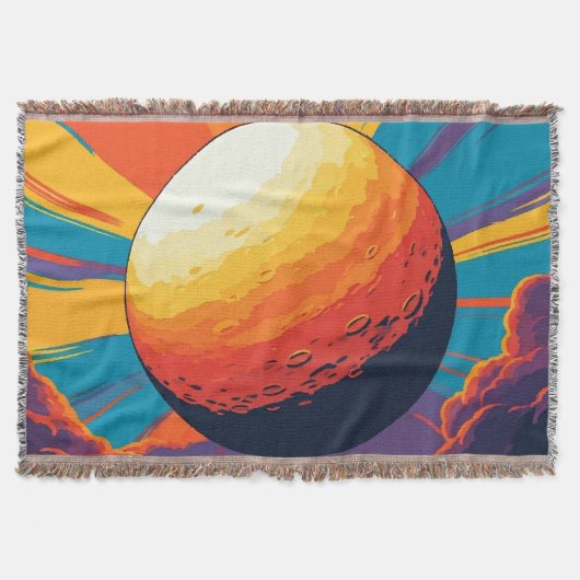 宇宙の夕焼けスローブランケット スローブランケット (正面)