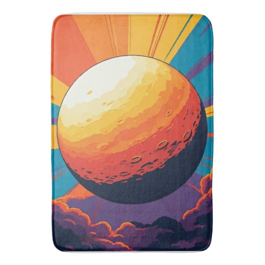 宇宙の夕焼けバスマット バスマット (正面縦)