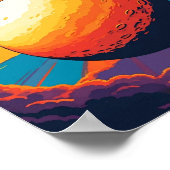 宇宙の夕焼けポスター ポスター (角)