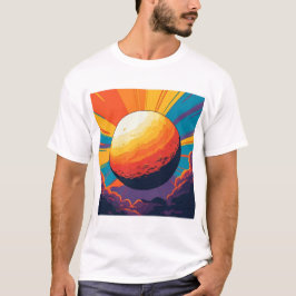 宇宙の夕焼け メンズTシャツ Tシャツ