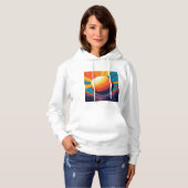 宇宙の夕焼け 女性用Tシャツパーカー パーカ (正面フル)