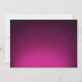 宇宙の外国の女の子の誕生日のパーティの招待状 招待状 (裏面)