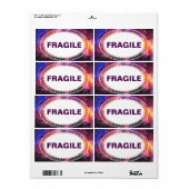宇宙の外宇宙梱包ボックス 壊れやすい ラベル (フルシート)