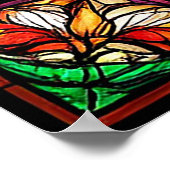 宇宙の夜空の下の森林の流れ ポスター (角)