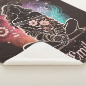 宇宙の夢の中の穏やかなフローラ シェルパブランケット (3/4)