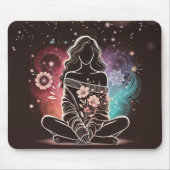 宇宙の夢の中の穏やかなフローラ マウスパッド (正面)