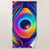 宇宙の夢の目 ビーチタオル (正面)