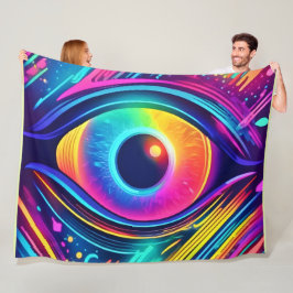 宇宙の夢の目 フリースブランケット