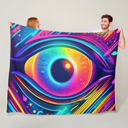 宇宙の夢の目 フリースブランケット (インサイチュ)