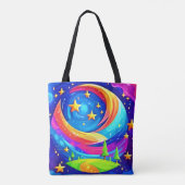 宇宙の夢の風景 – 天上の冒険 トートバッグ (裏面)