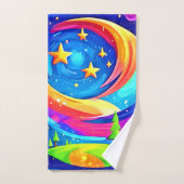 宇宙の夢の風景 – 天上の冒険 バスタオルセット (ハンドタオル)