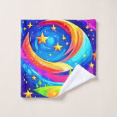 宇宙の夢の風景 – 天上の冒険 バスタオルセット (ウォッシュタオル)