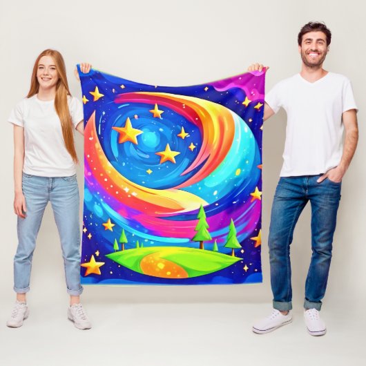 宇宙の夢の風景 – 天上の冒険 フリースブランケット (インサイチュ)