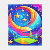 宇宙の夢の風景 – 天上の冒険 フリースブランケット (正面)