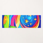 宇宙の夢の風景 – 天上の冒険 ヨガマット (正面(横))