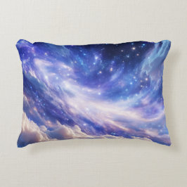 宇宙の夢の風景：渦巻く星空と星空の夜 アクセントクッション