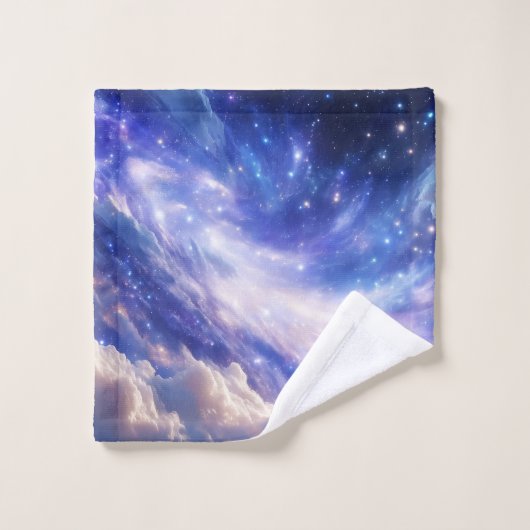 宇宙の夢の風景：渦巻く星空と星空の夜 ウォッシュタオル (ウォッシュタオル)