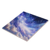 宇宙の夢の風景：渦巻く星空と星空の夜 タイル (側面)