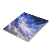 宇宙の夢の風景：渦巻く星空と星空の夜 タイル (側面)