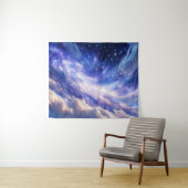 宇宙の夢の風景：渦巻く星空と星空の夜 タペストリー (インサイチュ(横))
