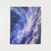 宇宙の夢の風景：渦巻く星空と星空の夜 タペストリー (正面)