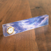 宇宙の夢の風景:渦巻く星空と星空の夜 デスクネームプレート (側面)