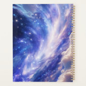 宇宙の夢の風景：渦巻く星空と星空の夜 プランナー手帳 (裏面)