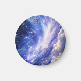 宇宙の夢の風景：渦巻く星空と星空の夜 マグネット