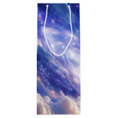 宇宙の夢の風景：渦巻く星空と星空の夜 ワインギフトバッグ (裏面)