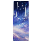 宇宙の夢の風景：渦巻く星空と星空の夜 ワインギフトバッグ (正面)