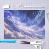 宇宙の夢の風景：渦巻く星空と星空の夜 薄葉紙 (クラフト)