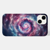 宇宙の夢 銀河星雲 ピンクとパープルの星空 Case-Mate iPhoneケース (裏面 (横))