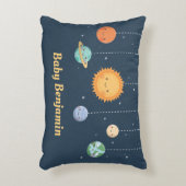 宇宙の太陽と惑星の銀河 赤ちゃんの保育園 アクセントクッション (正面(垂直))