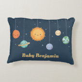 宇宙の太陽と惑星の銀河 赤ちゃんの保育園 アクセントクッション (裏面)