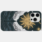宇宙の太陽と月と神秘的な旅イラストラ Case-Mate iPhoneケース (裏面 (横))