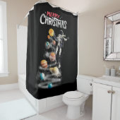 宇宙の太陽のクリスマス シャワーカーテン (インサイチュ)