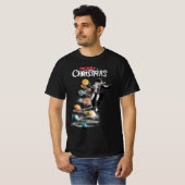 宇宙の太陽のクリスマス Tシャツ (正面フル)