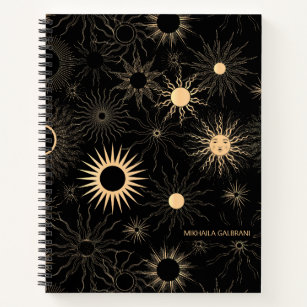 宇宙の太陽のパターンパーソナライズされた ノートブック