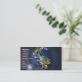 宇宙の太陽の上に昇る惑星の地球 名刺 (スタンド正面)
