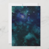 宇宙の太陽系の惑星の誕生日の招待状 招待状 (裏面)