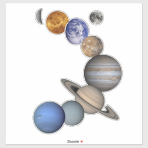 宇宙の太陽系 シール