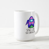 宇宙の女の子のゲーム: 宇宙飛行船のマグ コーヒーマグカップ (正面右)
