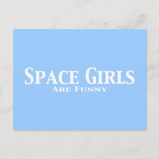 宇宙の女の子はおもしろい贈り物 ポストカード