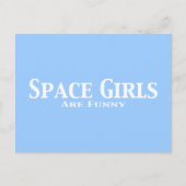 宇宙の女の子はおもしろい贈り物 ポストカード (正面)